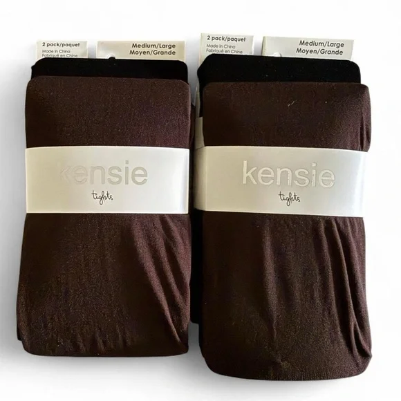Kensie Women’s brown & Black tights Bundle - Picture 1 of 4